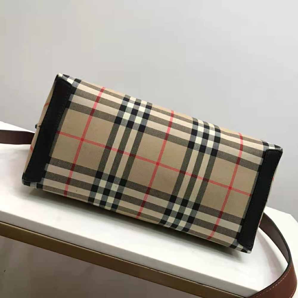 Burberry Women Small Vintage Check Society Top Handle Bag - image 5