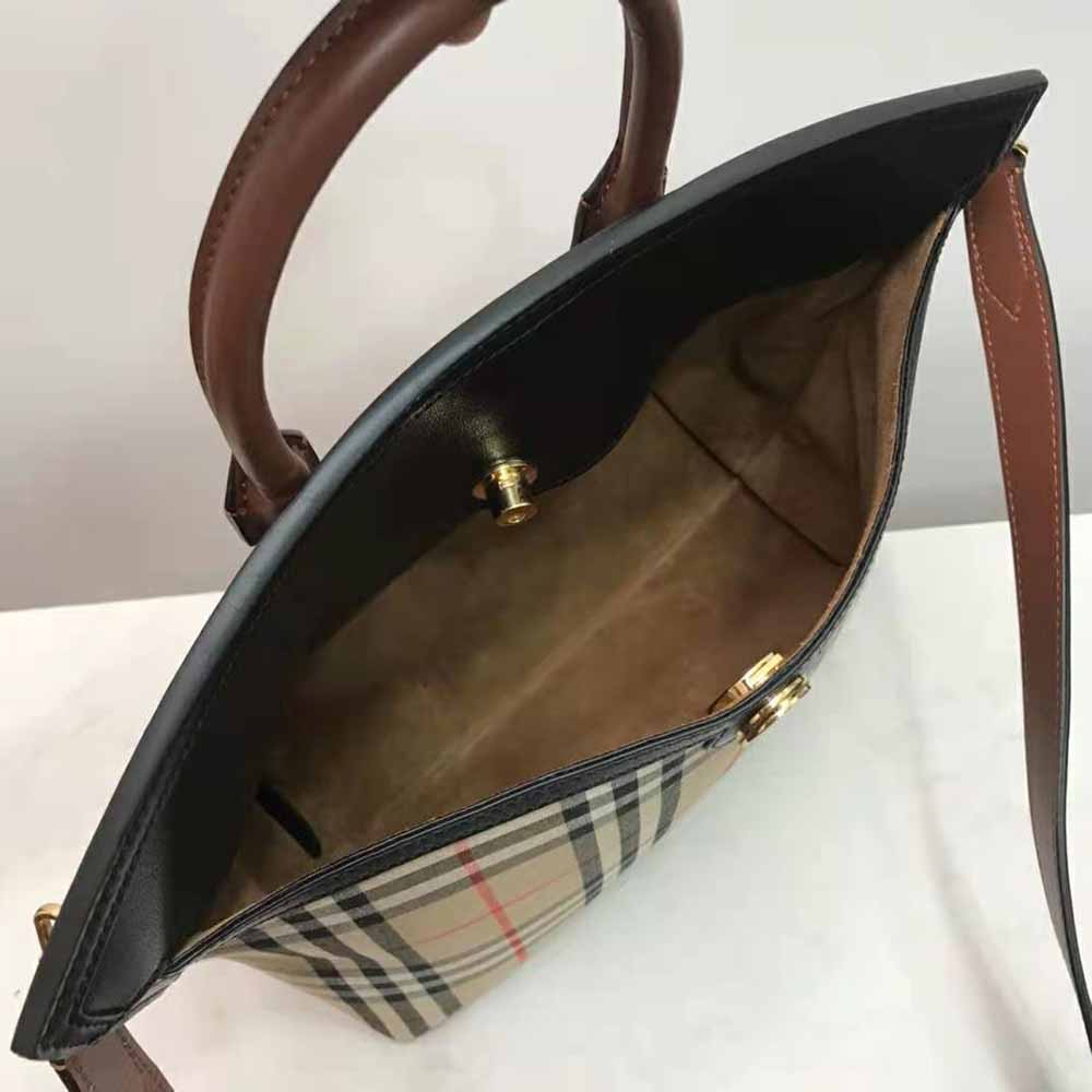 Burberry Women Small Vintage Check Society Top Handle Bag - image 6