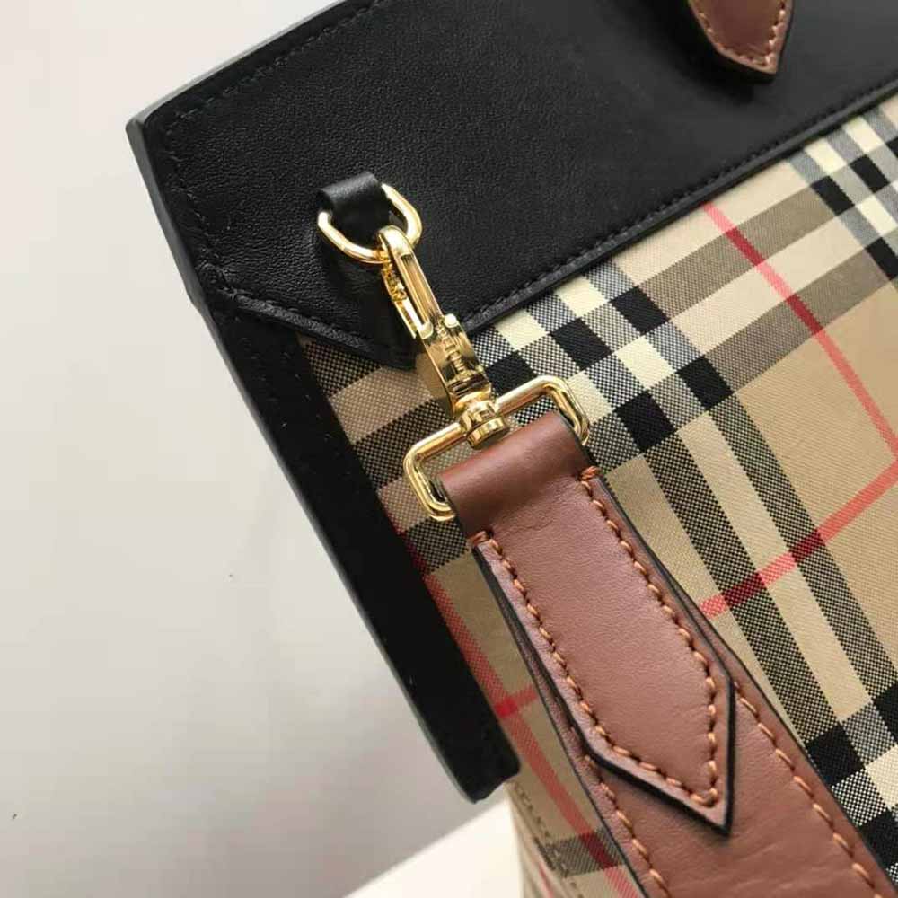 Burberry Women Small Vintage Check Society Top Handle Bag - image 8