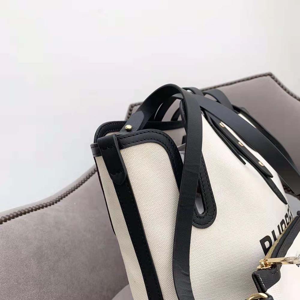 Burberry Women The Medium Soft Cotton Canvas Belt Bag-White - image 6