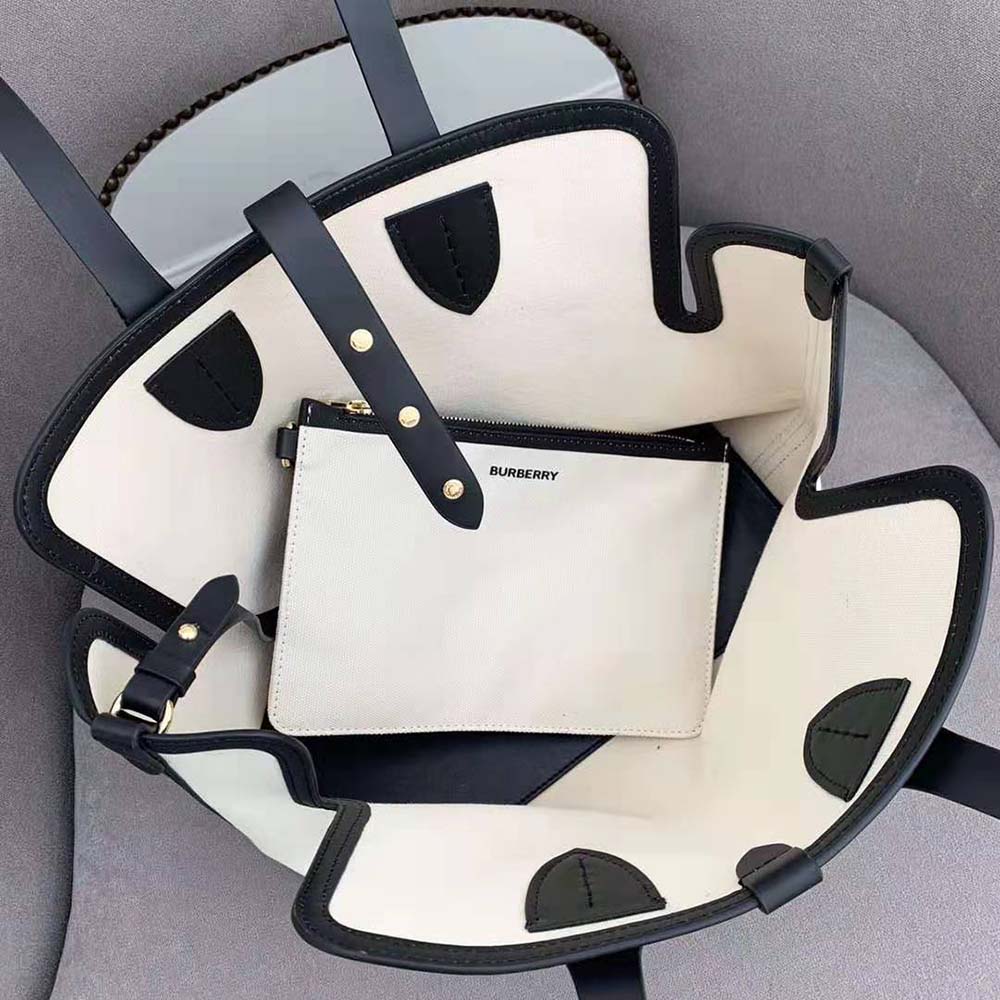 Burberry Women The Medium Soft Cotton Canvas Belt Bag-White - image 7