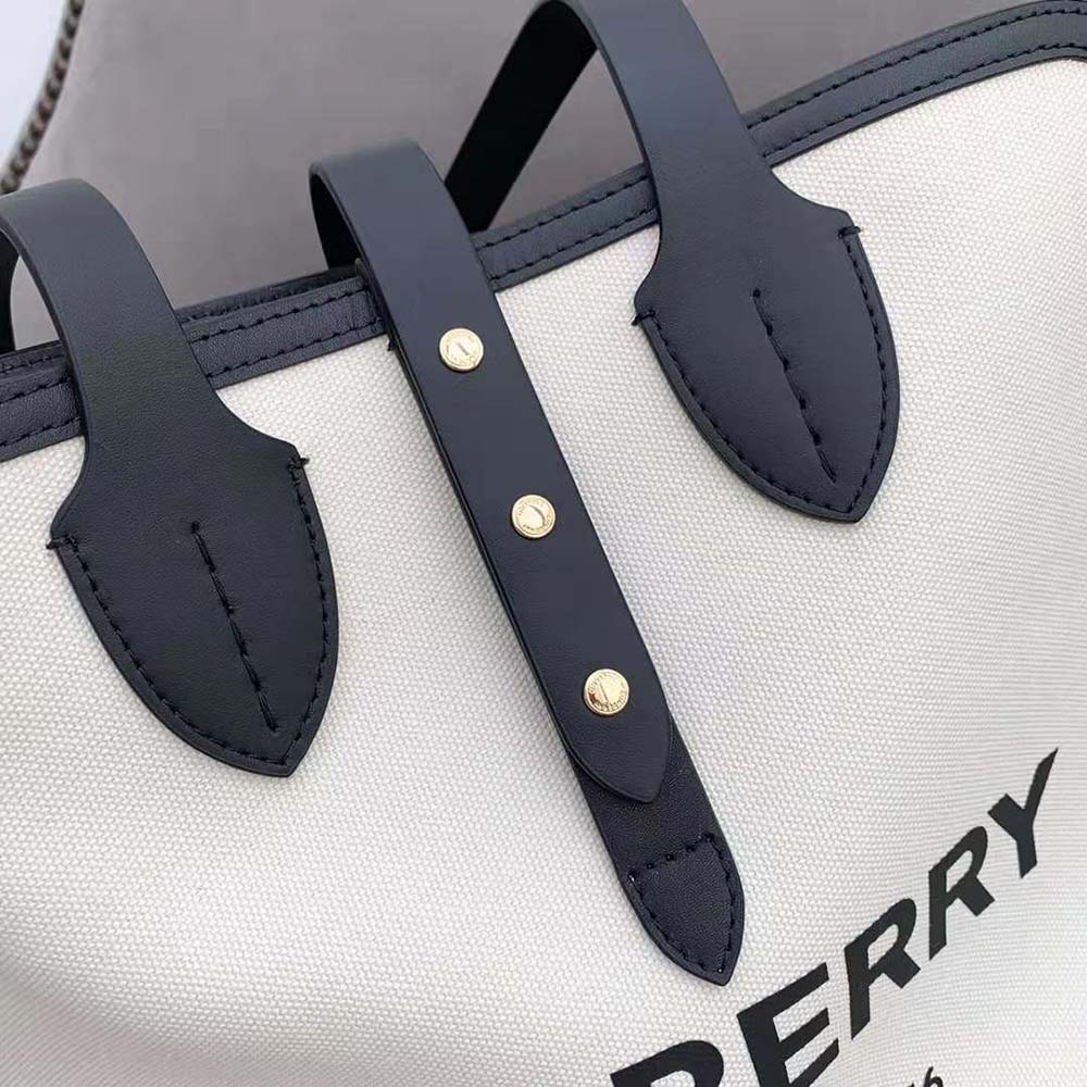 Burberry Women The Medium Soft Cotton Canvas Belt Bag-White - image 8