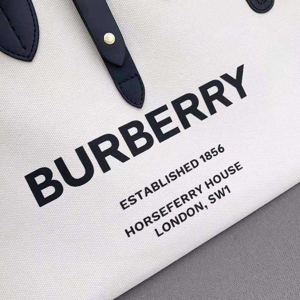 Burberry Women The Medium Soft Cotton Canvas Belt Bag-White - image 9