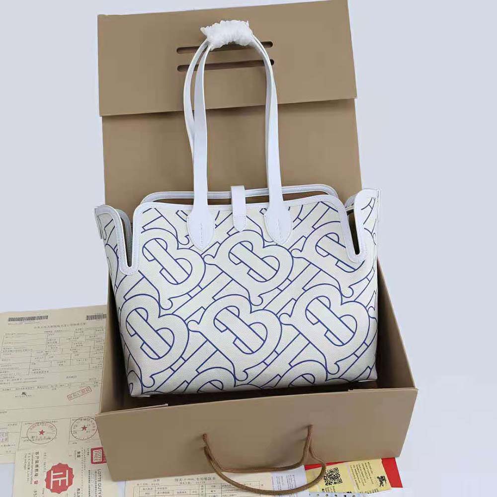 Burberry Women The Medium Soft Cotton Canvas Belt Bag-Blue - image 4