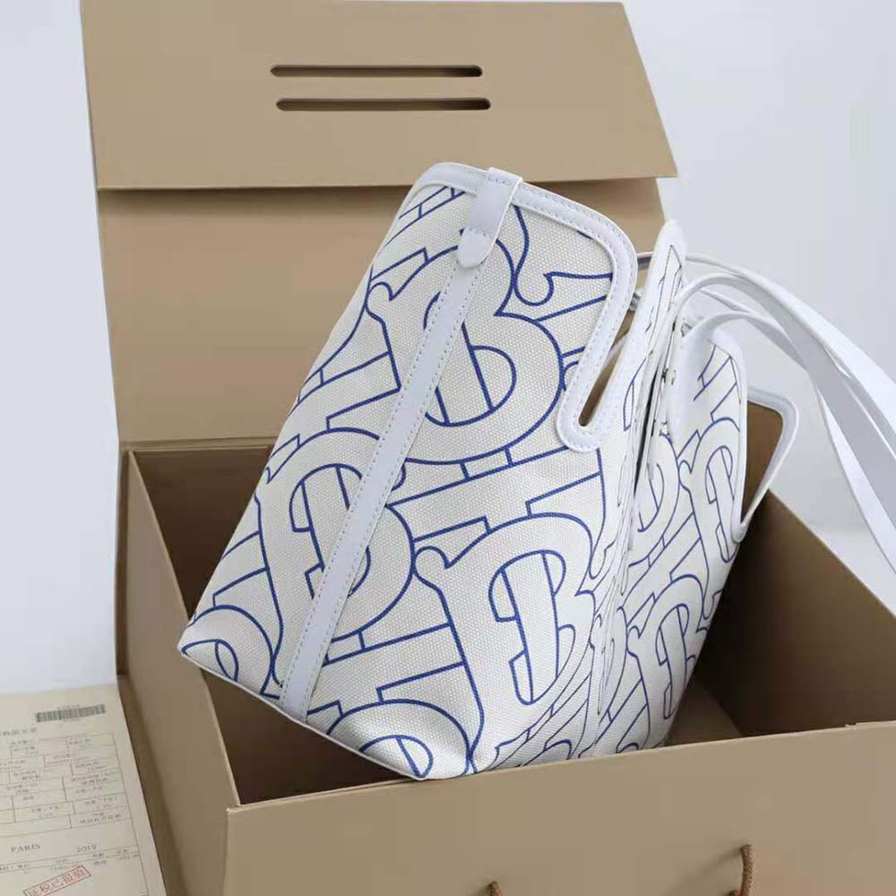 Burberry Women The Medium Soft Cotton Canvas Belt Bag-Blue - image 6