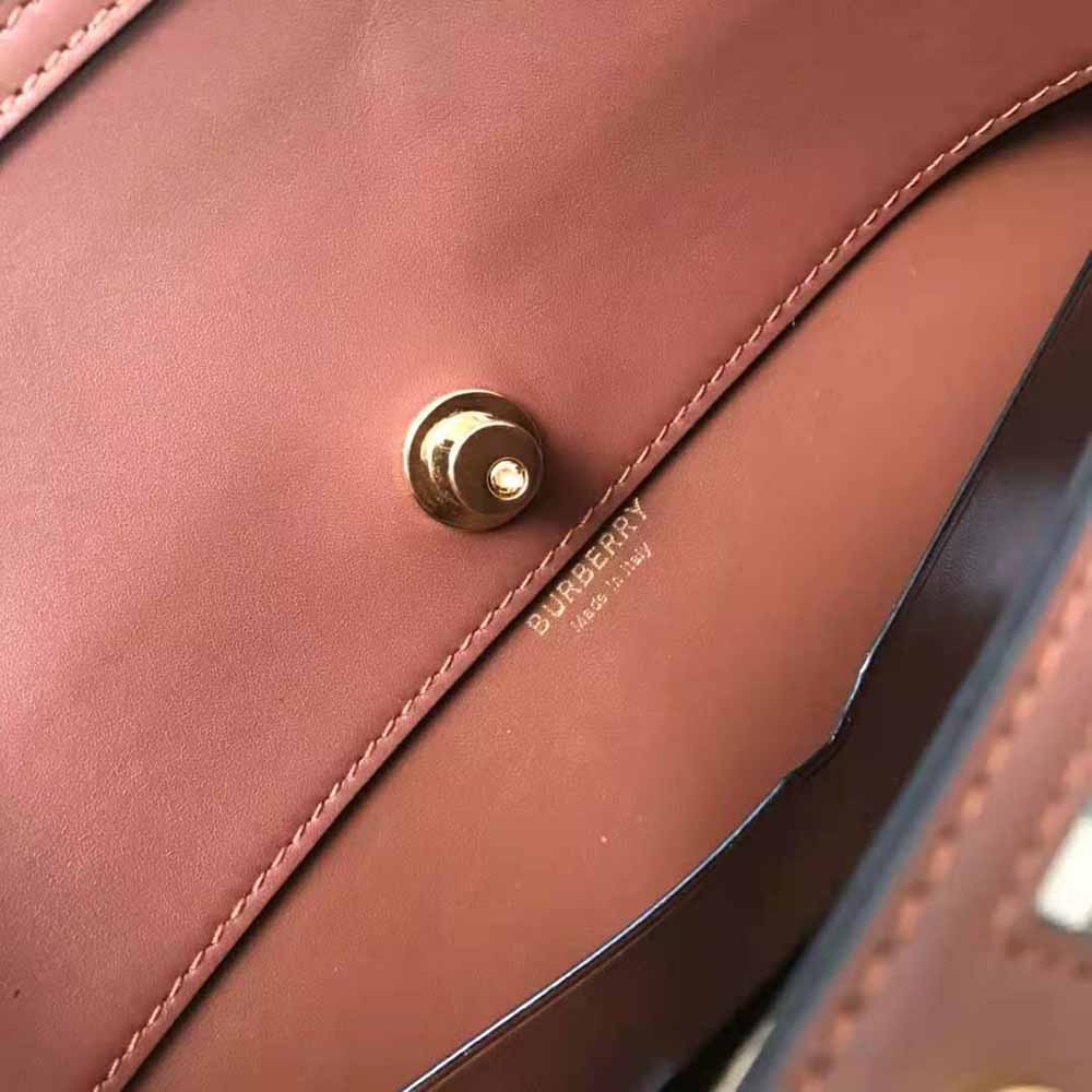 Burberry Women Vintage Check and Leather Society Top Handle Bag - image 10