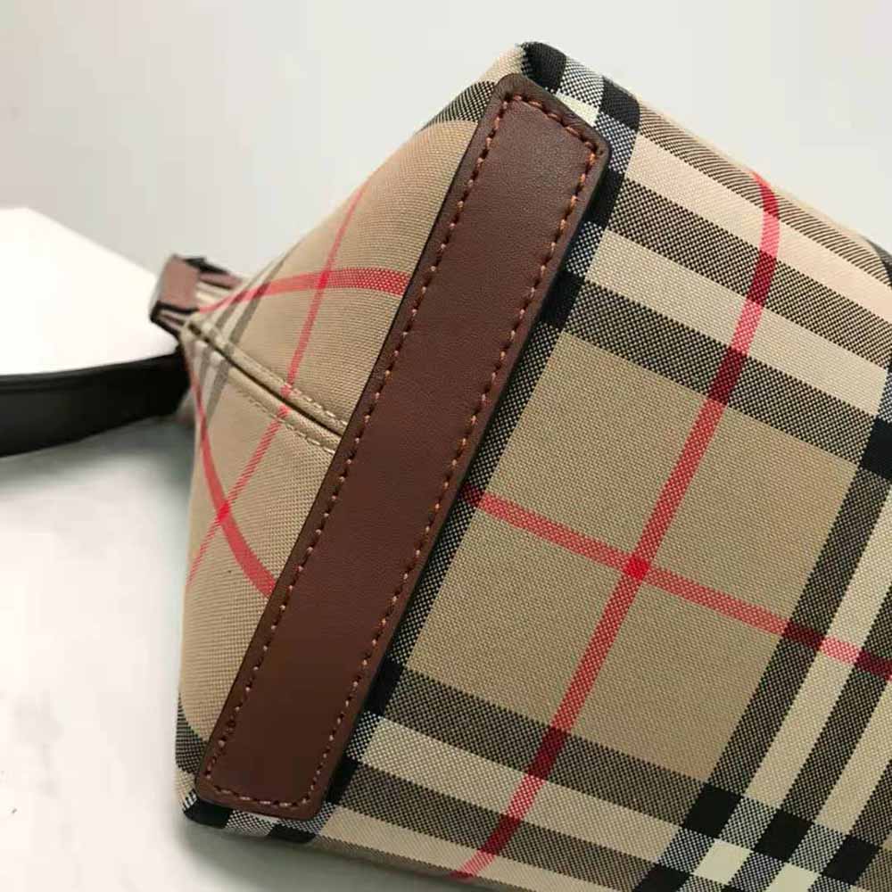 Burberry Women Vintage Check and Leather Society Top Handle Bag - image 9