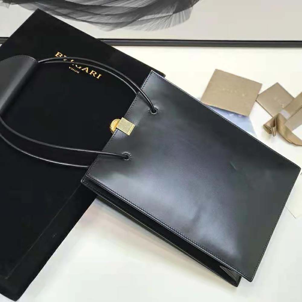 Side angle showing structured silhouette of Bvlgari Women Alexander Wang X Bvlgari Tote