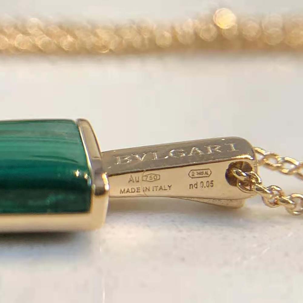 Bvlgari Women BVLGARI BVLGARI Gelati 18 KT Rose Gold Soft Bracelet-Green - image 8