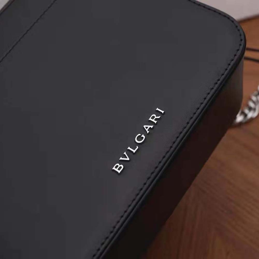Bvlgari Women Bvlgari Logo Camera Bag in Calf Leather-Black - image 10