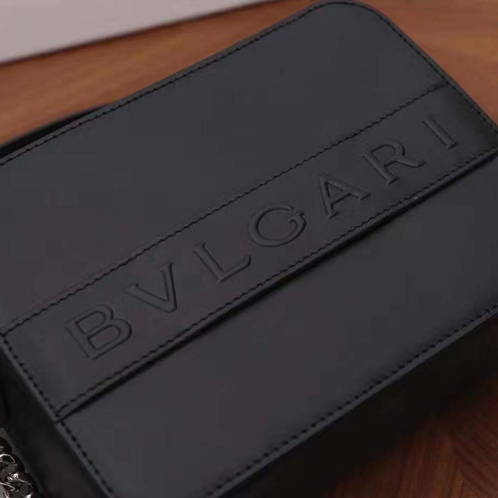 Bvlgari Women Bvlgari Logo Camera Bag in Calf Leather-Black - image 9