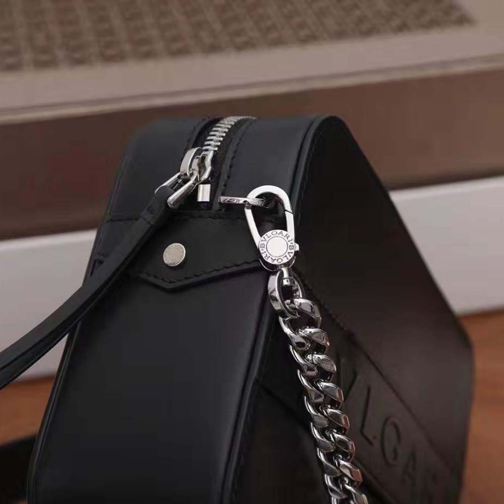 Bvlgari Women Bvlgari Logo Camera Bag in Calf Leather-Black - image 8