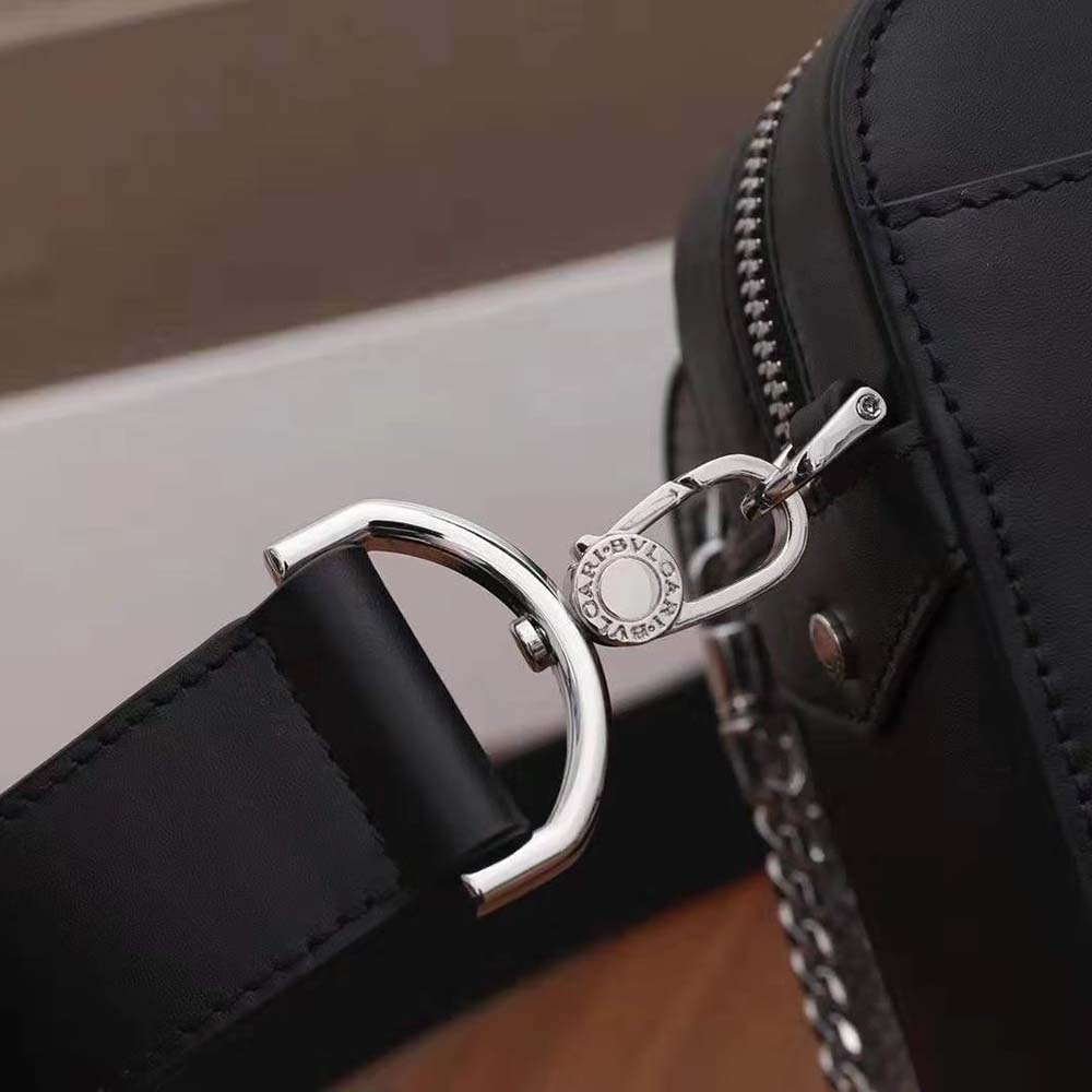 Bvlgari Women Bvlgari Logo Camera Bag in Calf Leather-Black - image 7