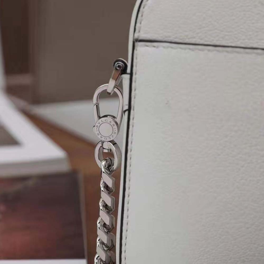 Bvlgari Women Bvlgari Logo Camera Bag in Calf Leather-White - image 10