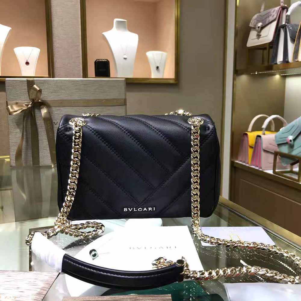 Bvlgari Women Serpenti Cabochon Shoulder Bag-Black - image 8