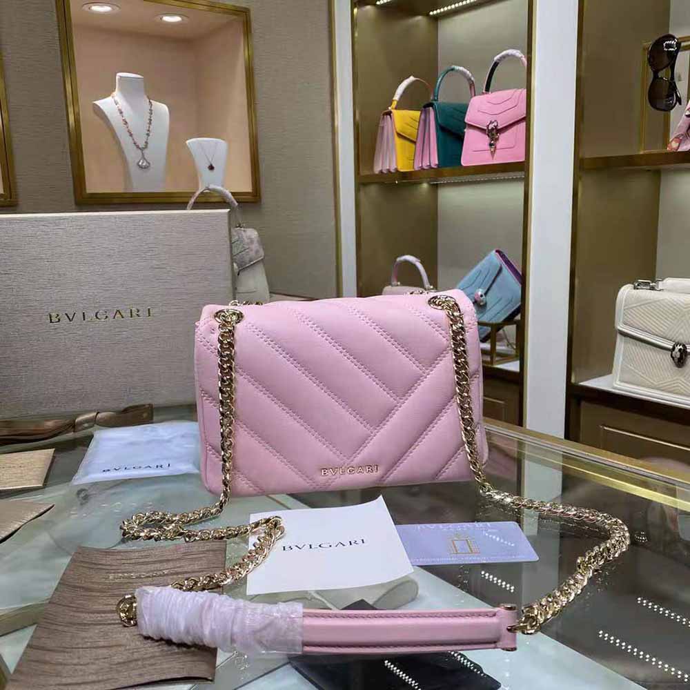 Bvlgari Women Serpenti Cabochon Shoulder Bag-Pink - image 8