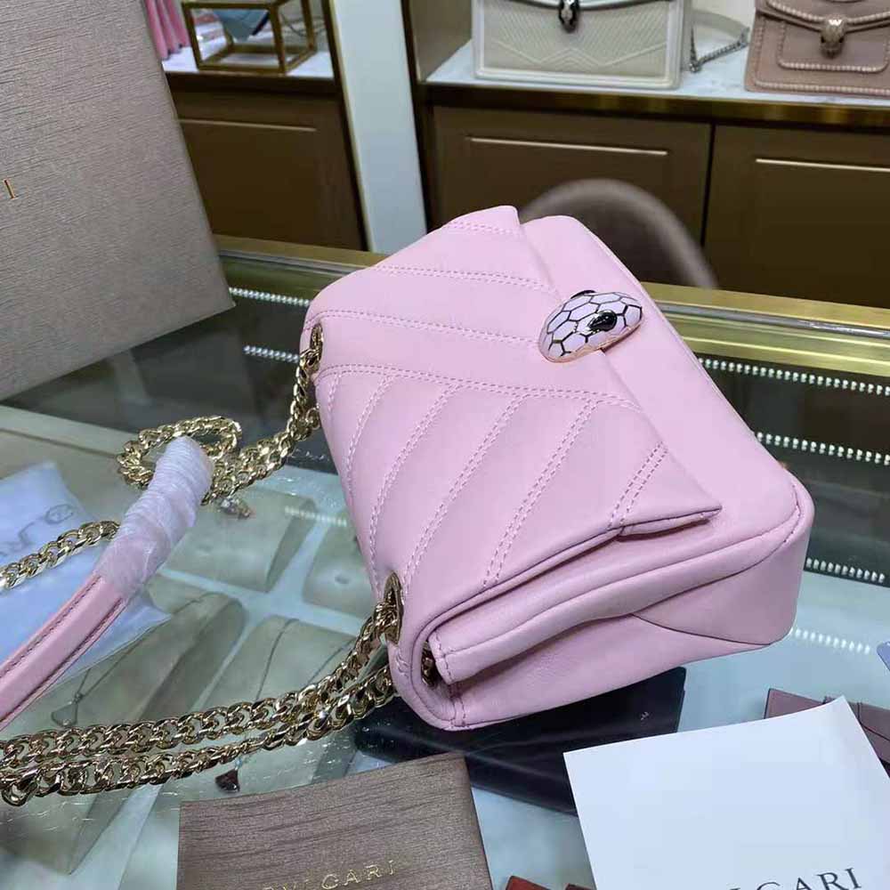 Bvlgari Women Serpenti Cabochon Shoulder Bag-Pink - image 6