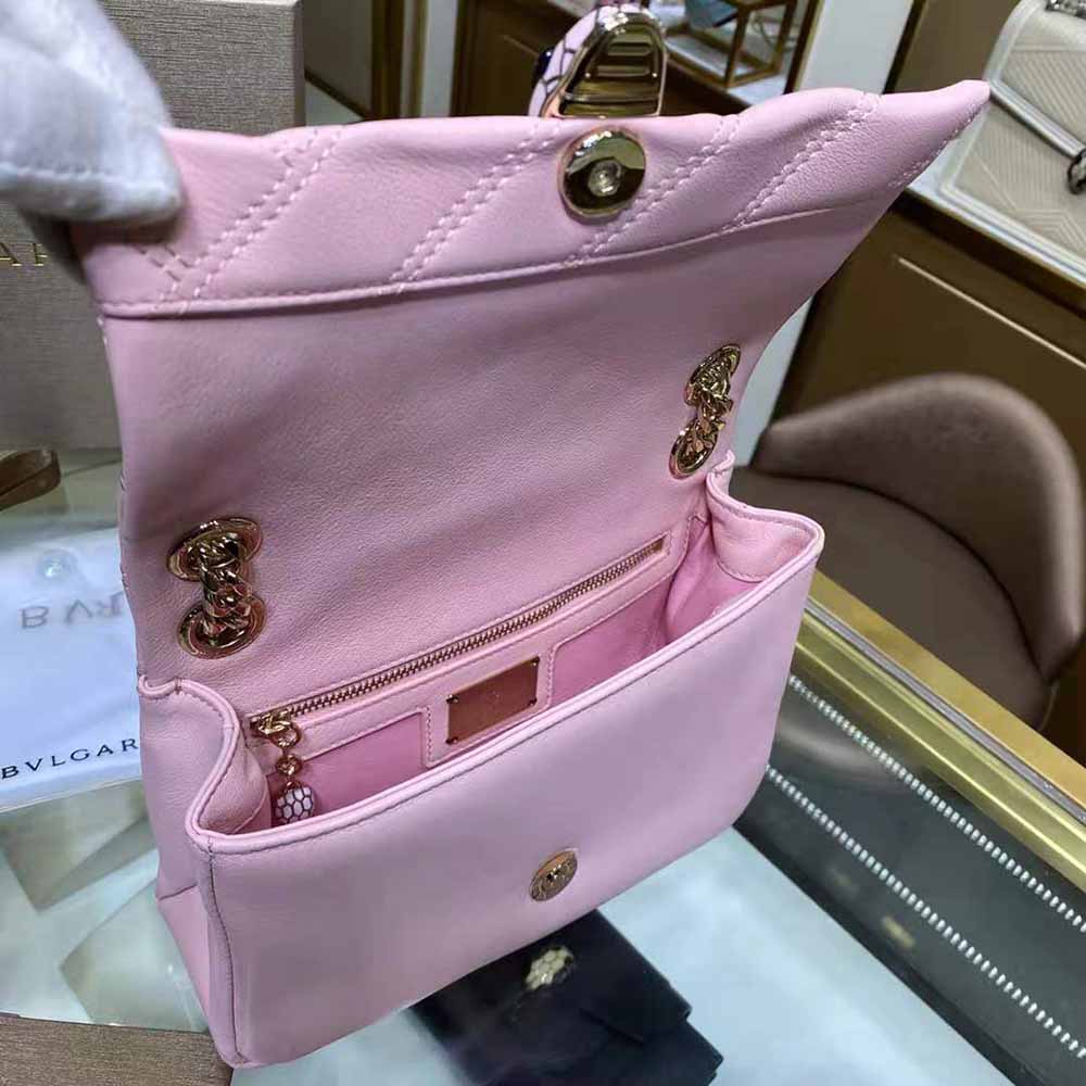 Bvlgari Women Serpenti Cabochon Shoulder Bag-Pink - image 9