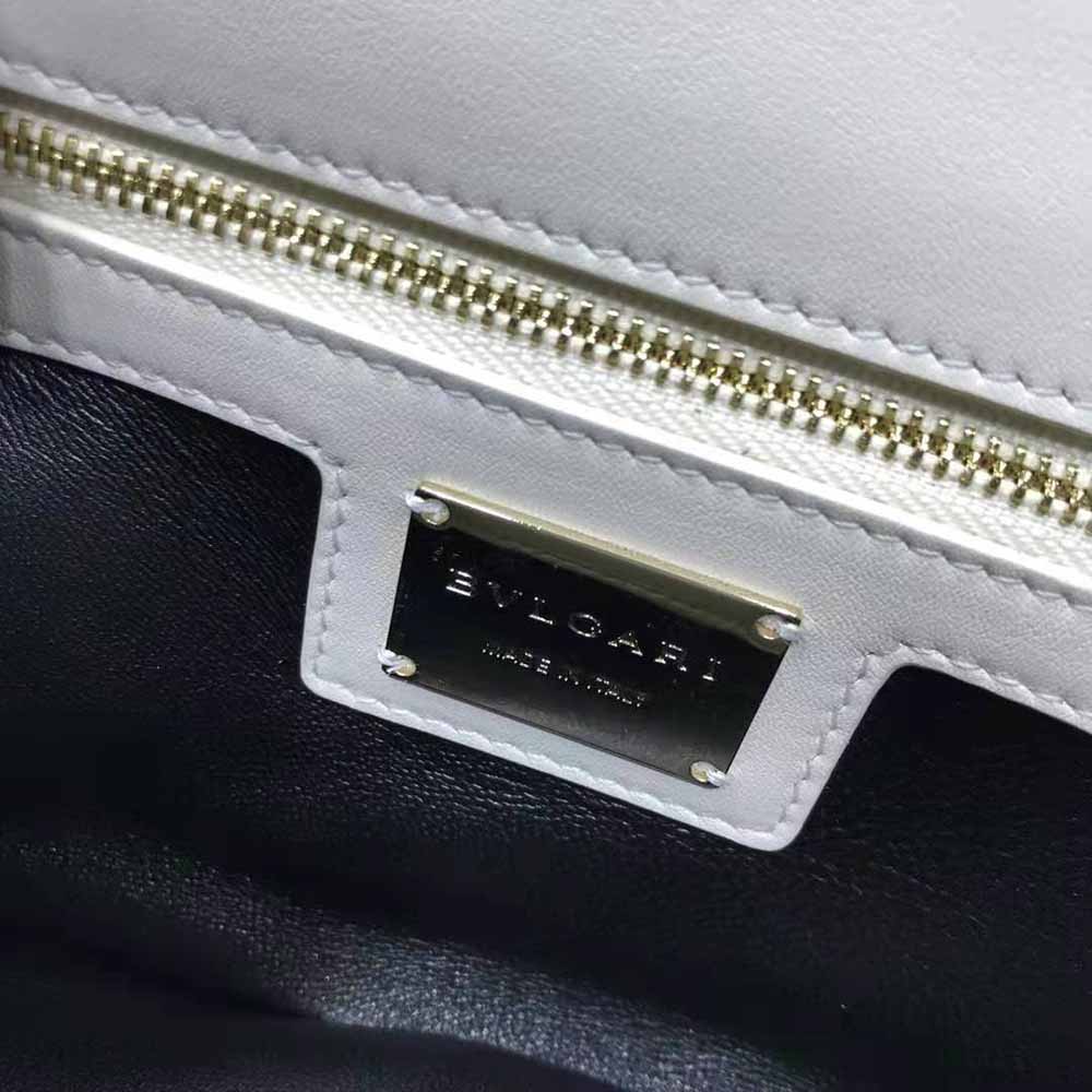 Bvlgari Women Serpenti Cabochon Shoulder Bag-White - image 9