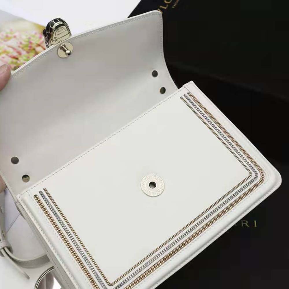 Bvlgari Women Serpenti Diamond Blast Shoulder Bag-White - image 6