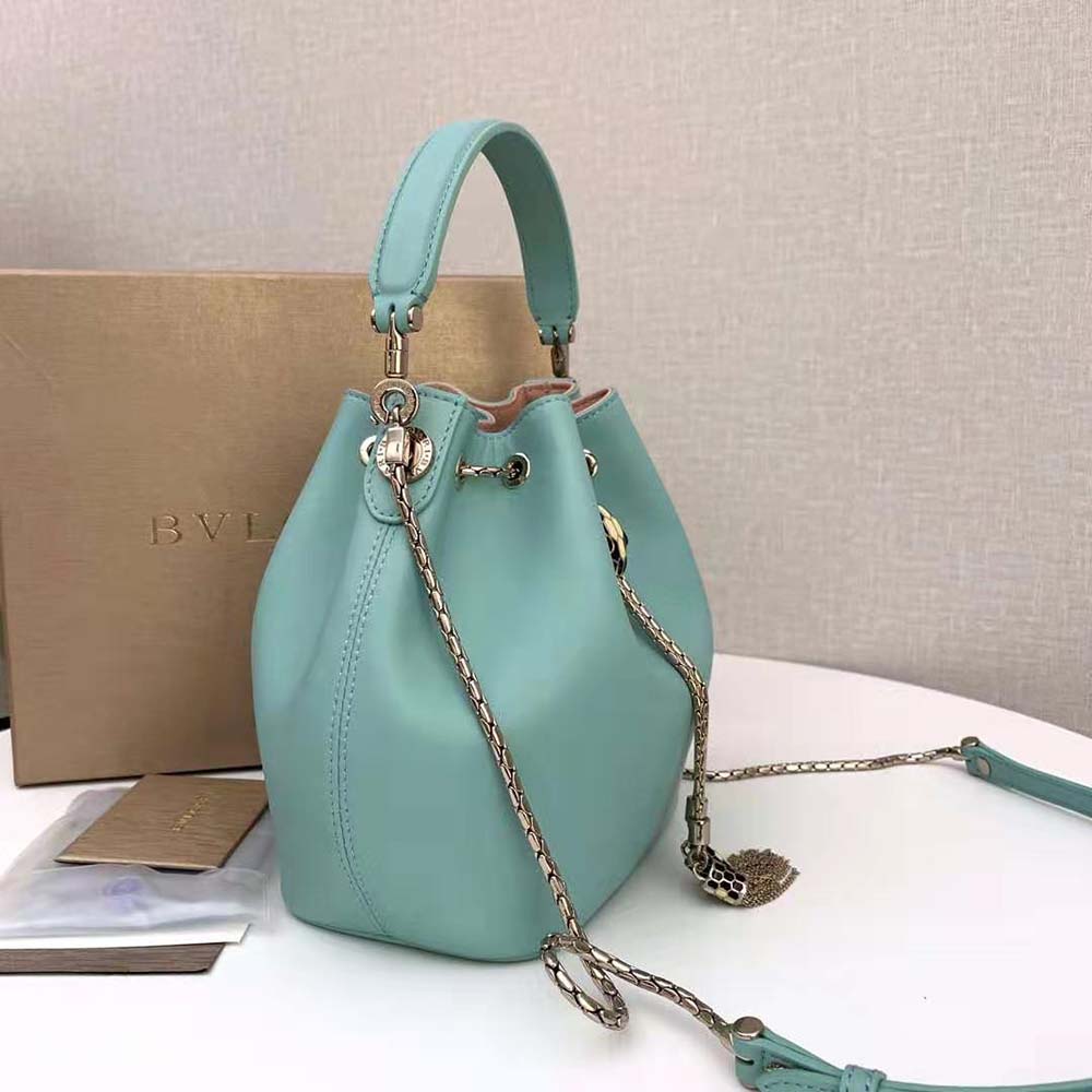 Bvlgari Women Serpenti Forever Bucket Bag-Aqua - image 4
