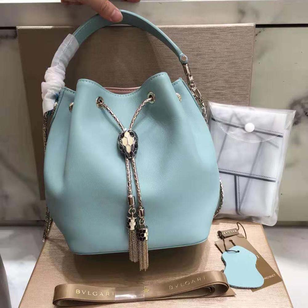 Bvlgari Women Serpenti Forever Bucket Bag-Aqua - image 8
