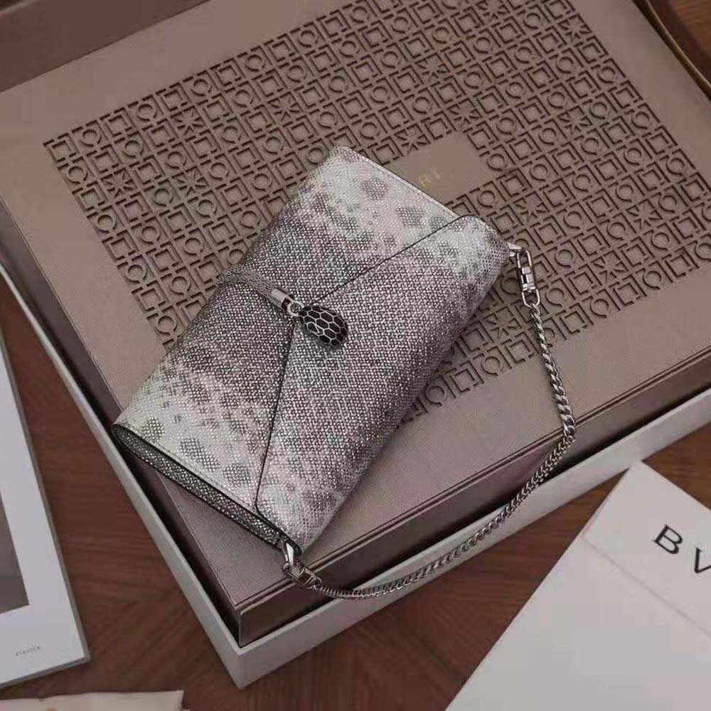 Bvlgari Women Serpenti Forever Pochette in Black Nappa Leather - image 7
