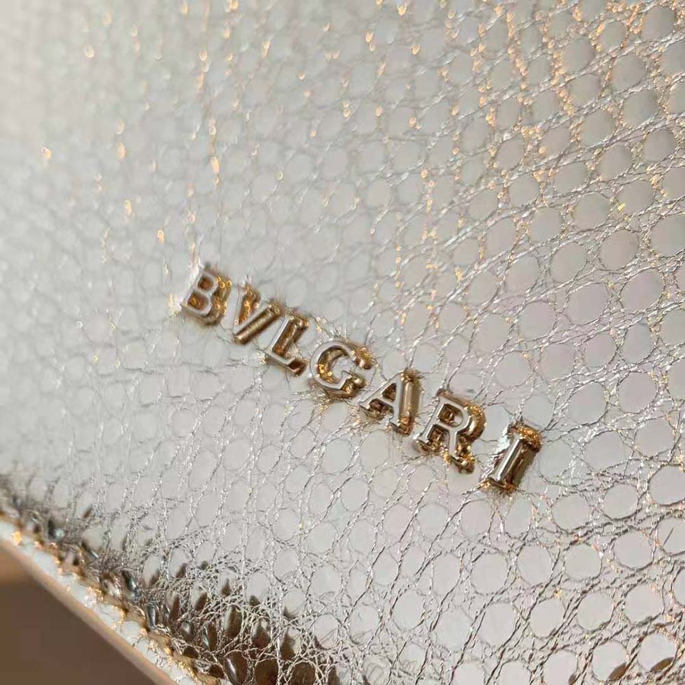 Bvlgari Women Serpenti Forever Shoulder Bag in Karung Leather-Beige - image 10