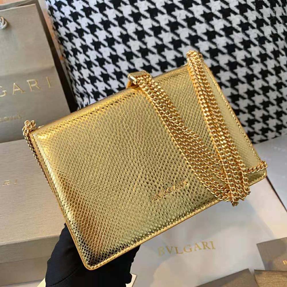 Side angle showing the compact silhouette of Bvlgari Women Serpenti Forever Shoulder Bag