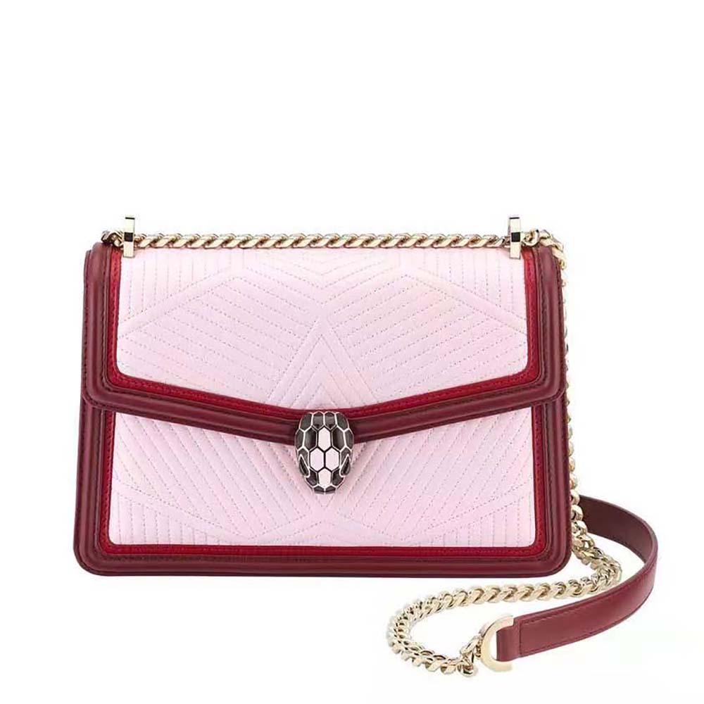 Bvlgari Women Serpenti Forever Shoulder Bag-Pink