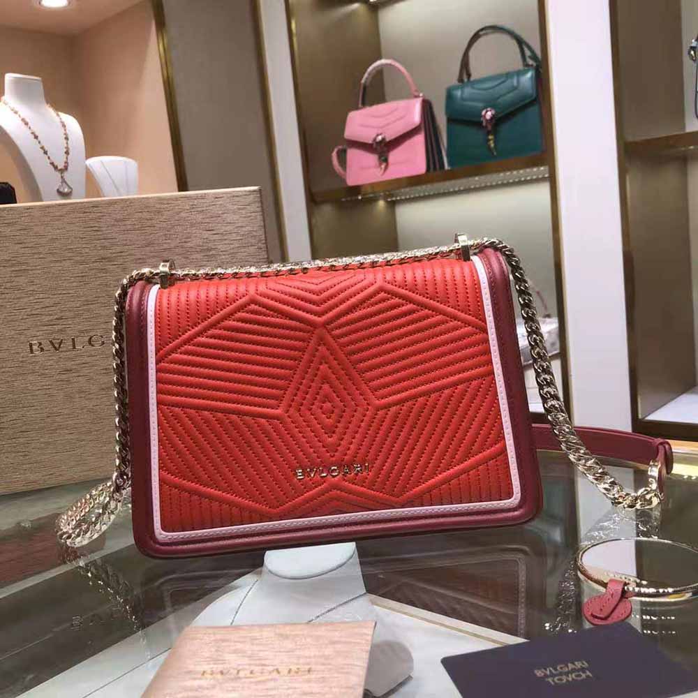 Bvlgari Women Serpenti Forever Shoulder Bag-Red - image 6