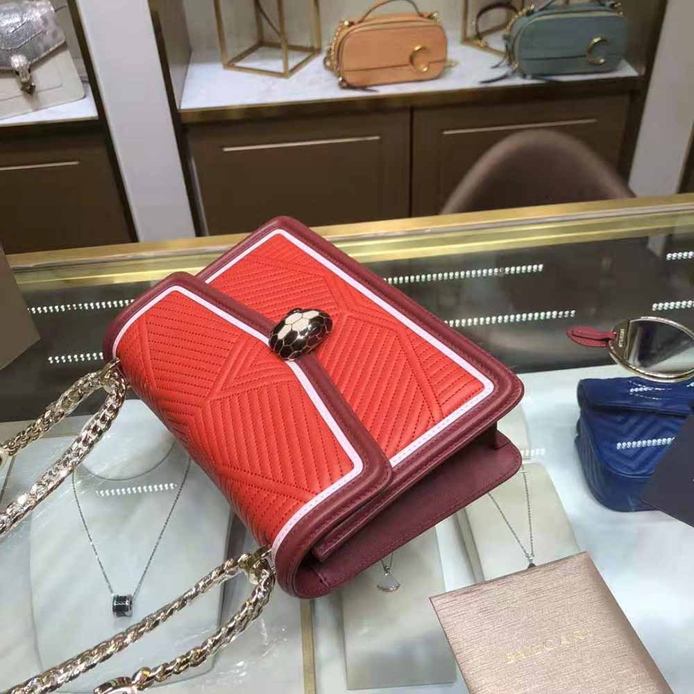 Bvlgari Women Serpenti Forever Shoulder Bag-Red - image 7