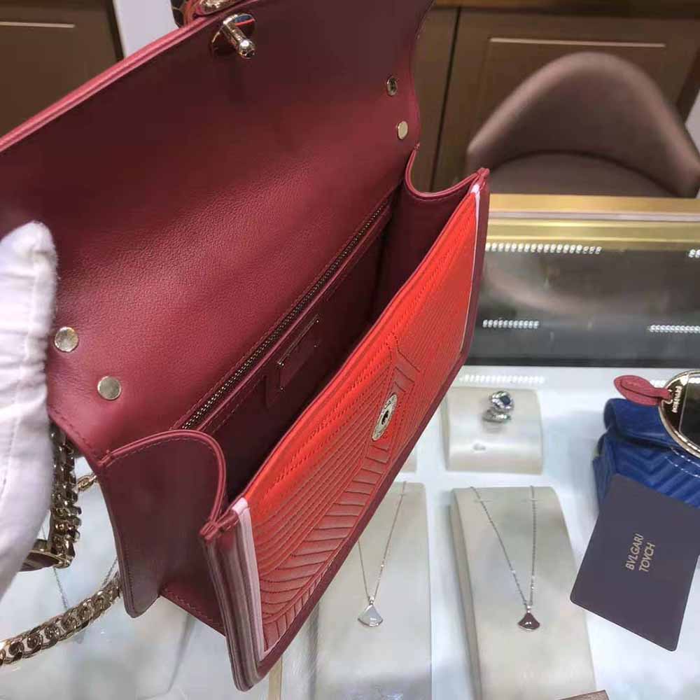 Bvlgari Women Serpenti Forever Shoulder Bag-Red - image 9