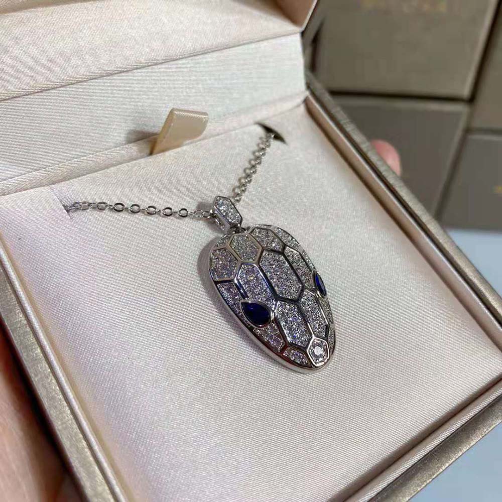 Bvlgari Women Serpenti Necklace in 18 KT White Gold - image 7