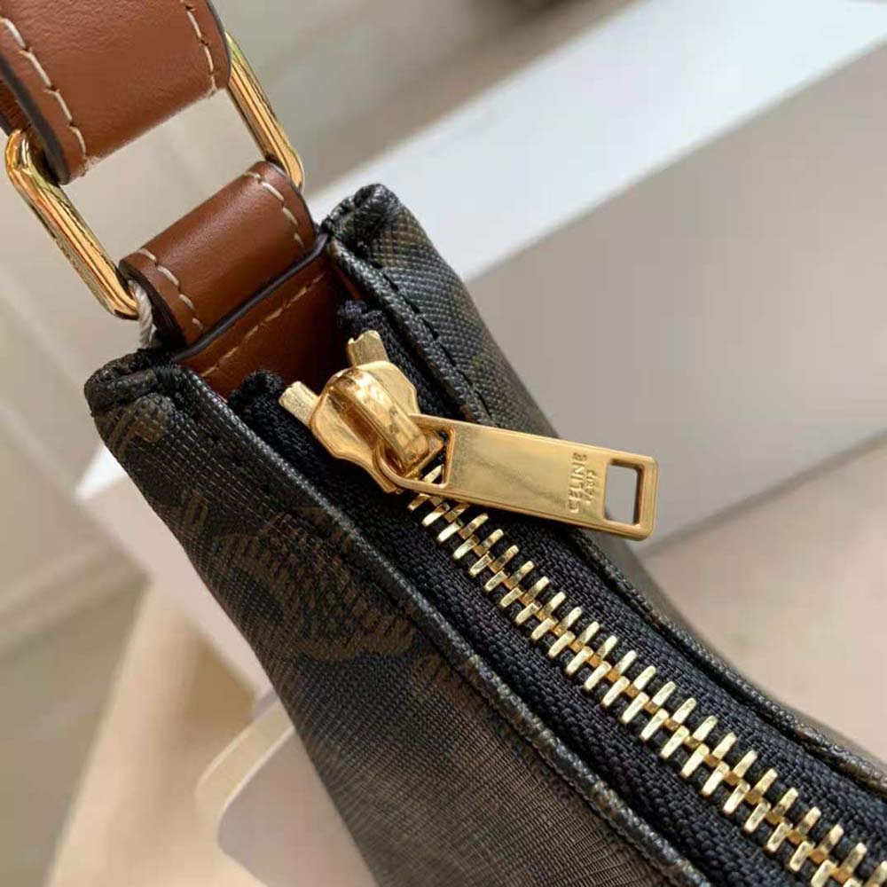 Celine Women Ava Bag in Triomphe Canvas-Brown - image 5