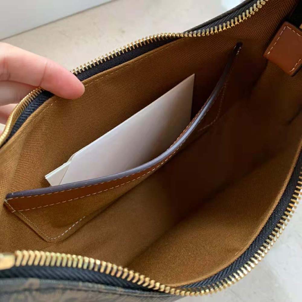 Celine Women Ava Bag in Triomphe Canvas-Brown - image 7