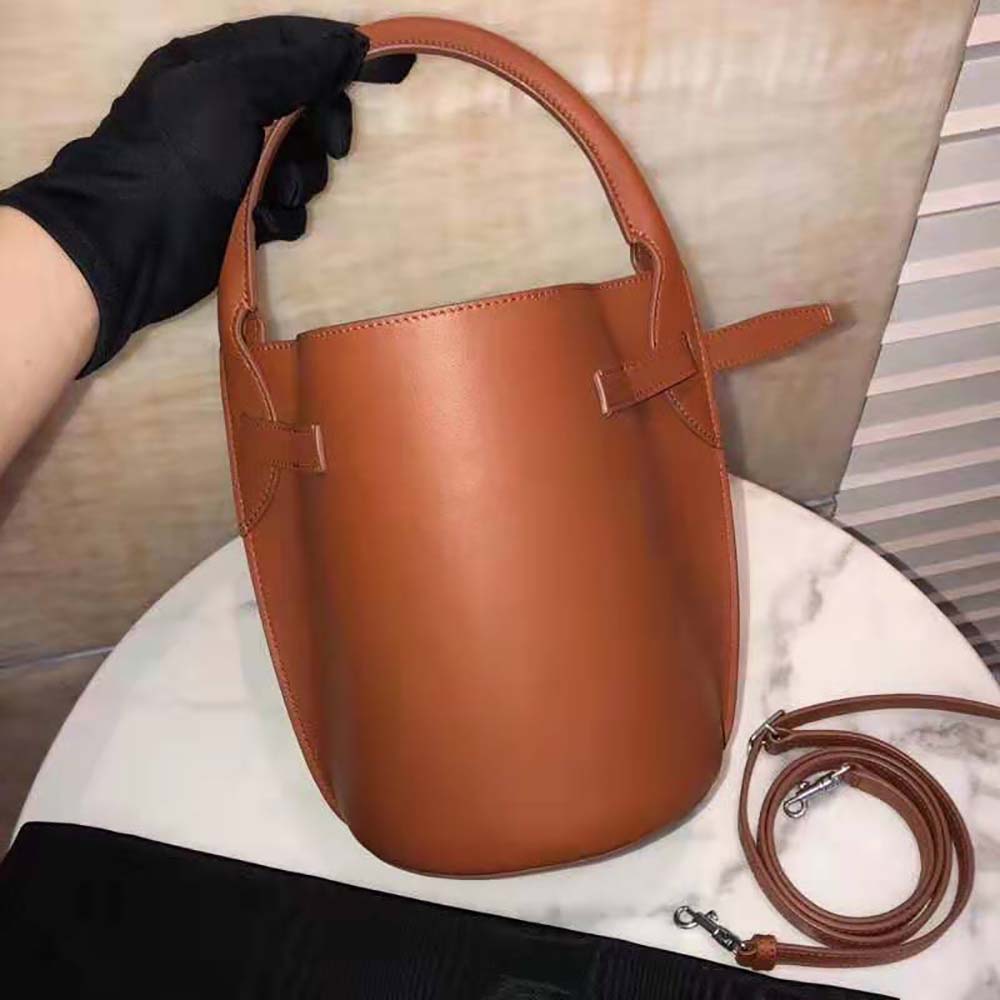 Side view showing silhouette of Celine Women Big Bag Nano Bucket