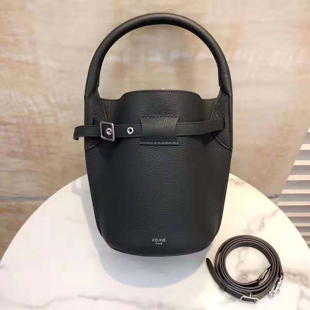 Close-up of polished metal hardware on Celine Women Big Bag Nano Bucket