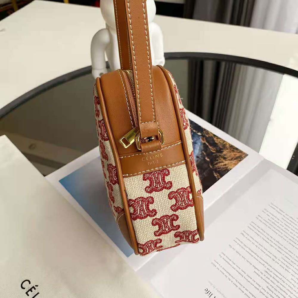 Celine Women Camera Bag in Textile with Triomphe Embroidery - image 7