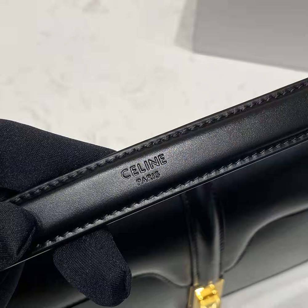 Celine Women Chain Bag 16 in Satinated Calfskin-Black - image 9