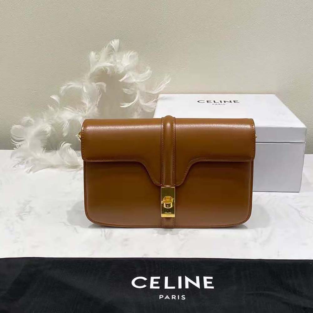 Celine Women Chain Bag 16 in Satinated Calfskin-Brown - image 2