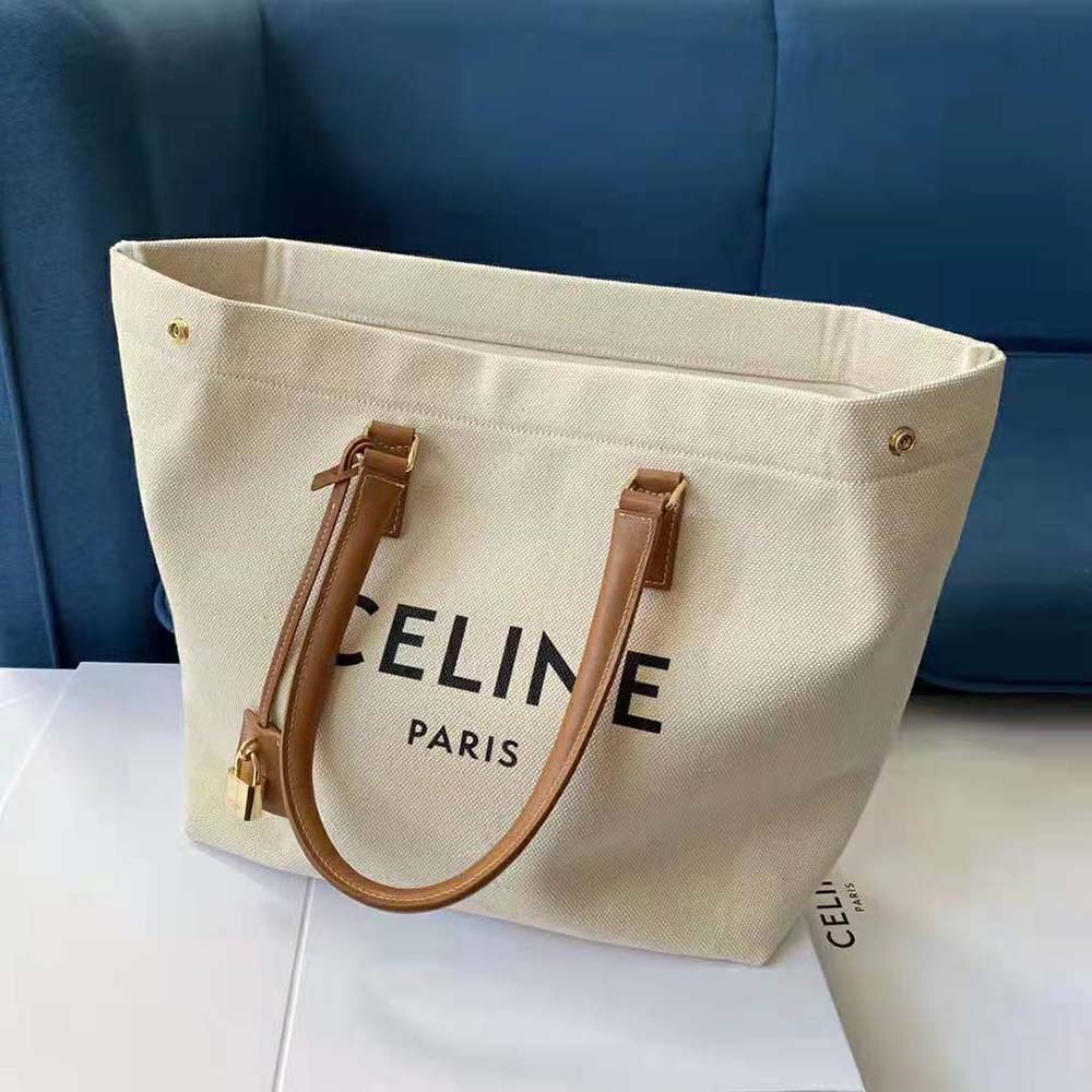 Celine Women Horizontal Cabas Celine in Canvas with Celine Print and Calfskin - image 6