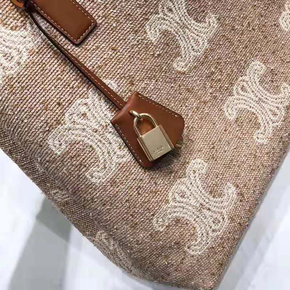 Celine Women Horizontal Cabas Celine in Triomphe Jacquard and Calfskin - image 5