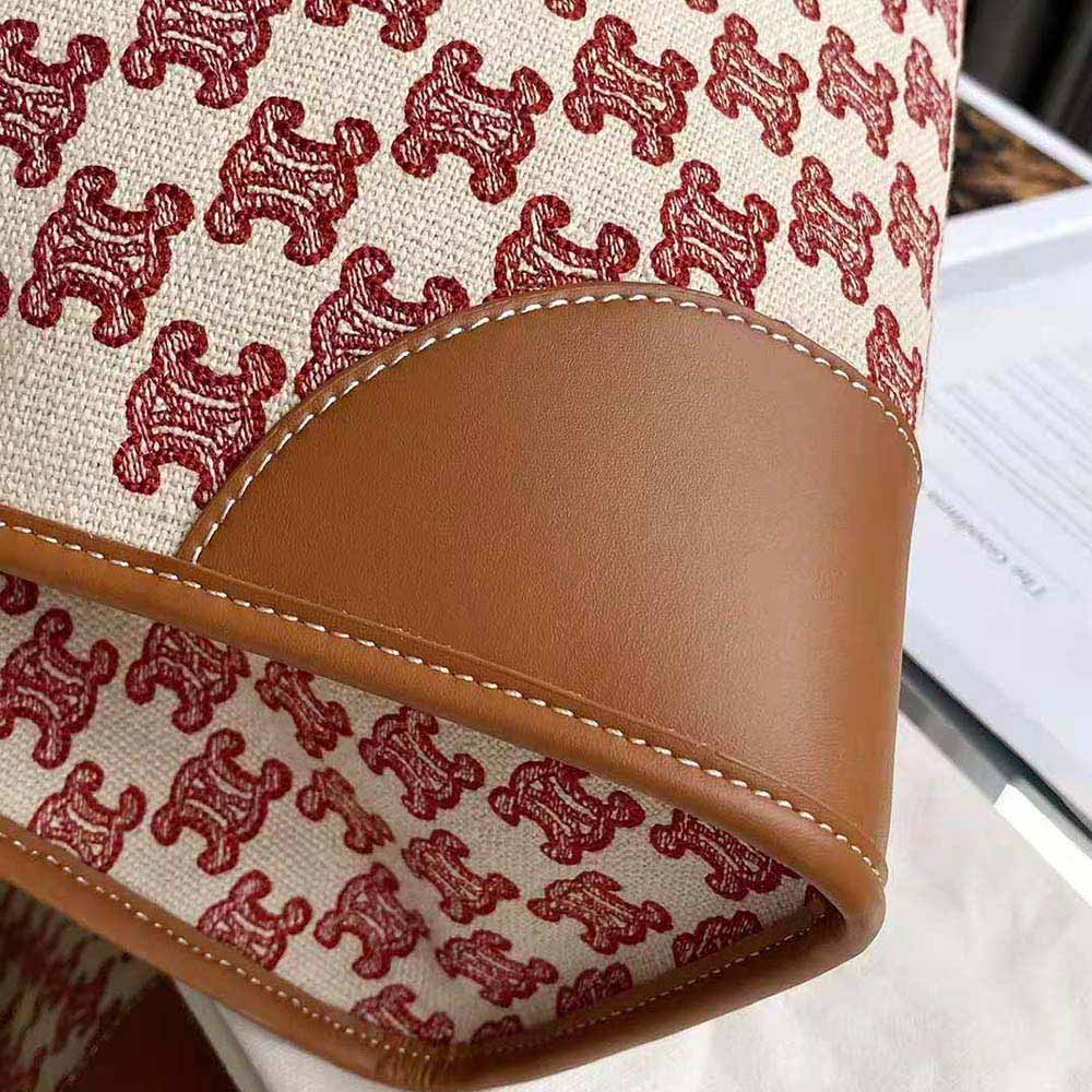 Celine Women Horizontal Cabas in Textile with Triomphe Embroidery - image 8
