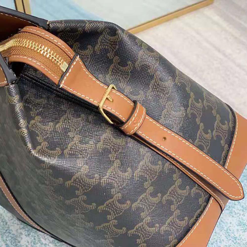 Celine Women Medium Cabas DE France Bag in Triomphe Canvas and Calfskin - image 9