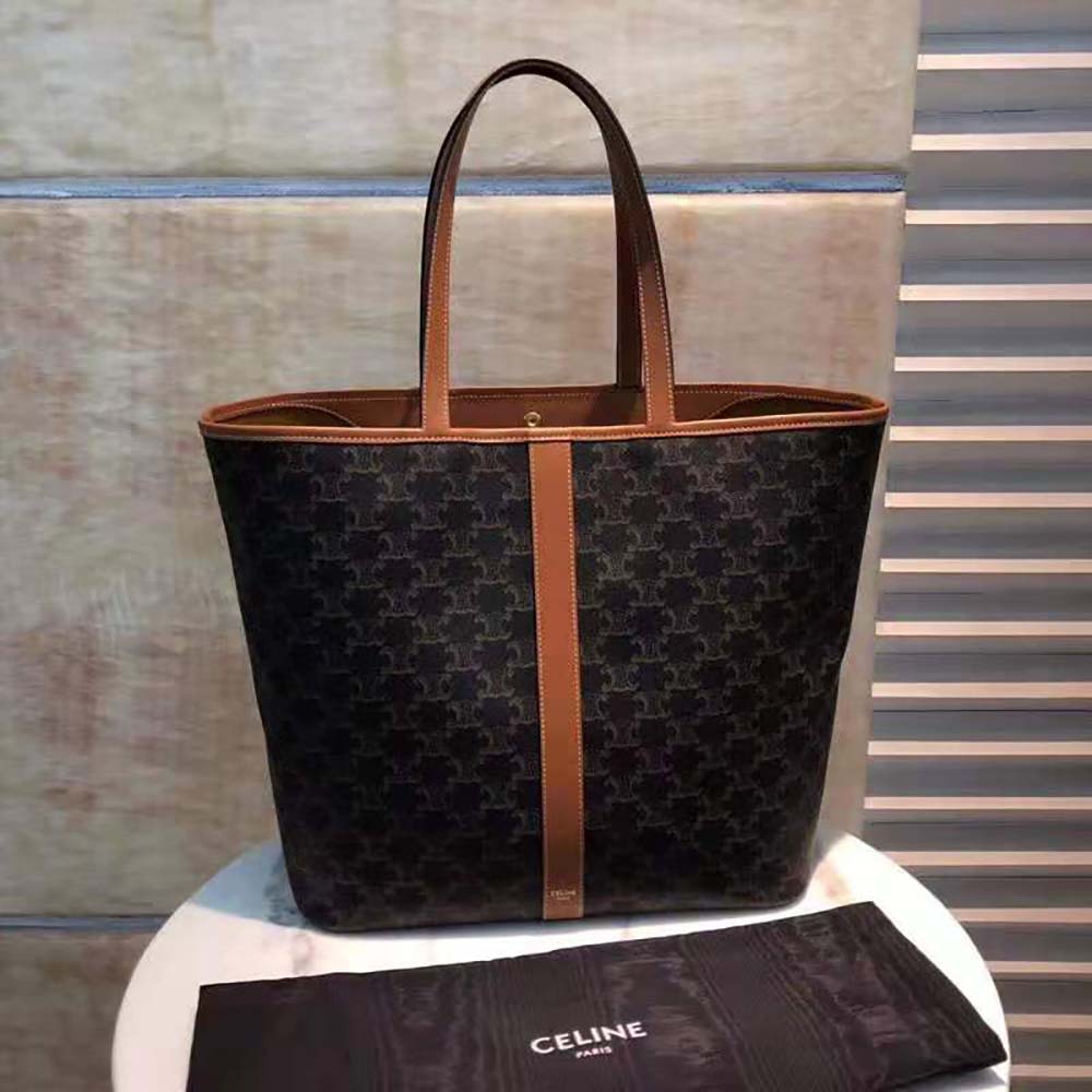 Close-up of gold-tone hardware on Celine Women Medium Cabas