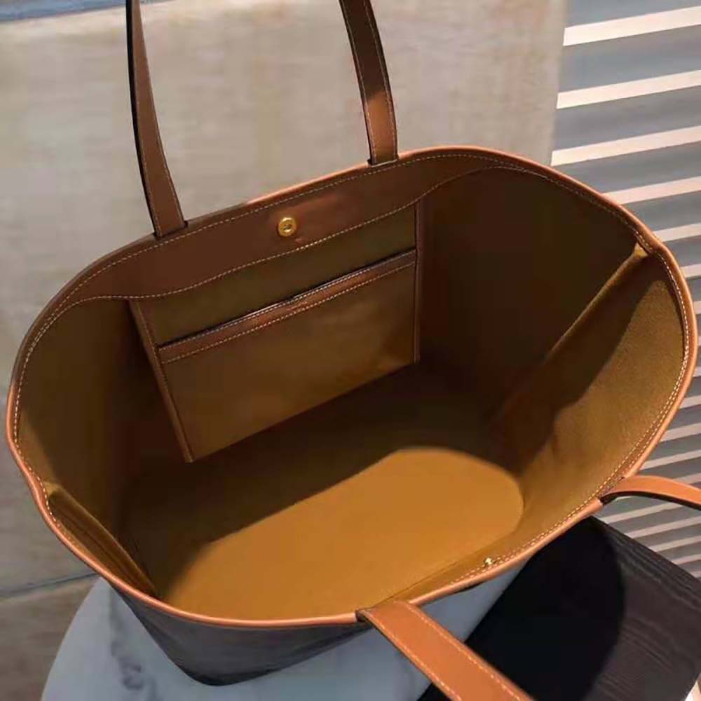 Celine Women Medium Cabas in Triomphe Canvas-Brown - image 8