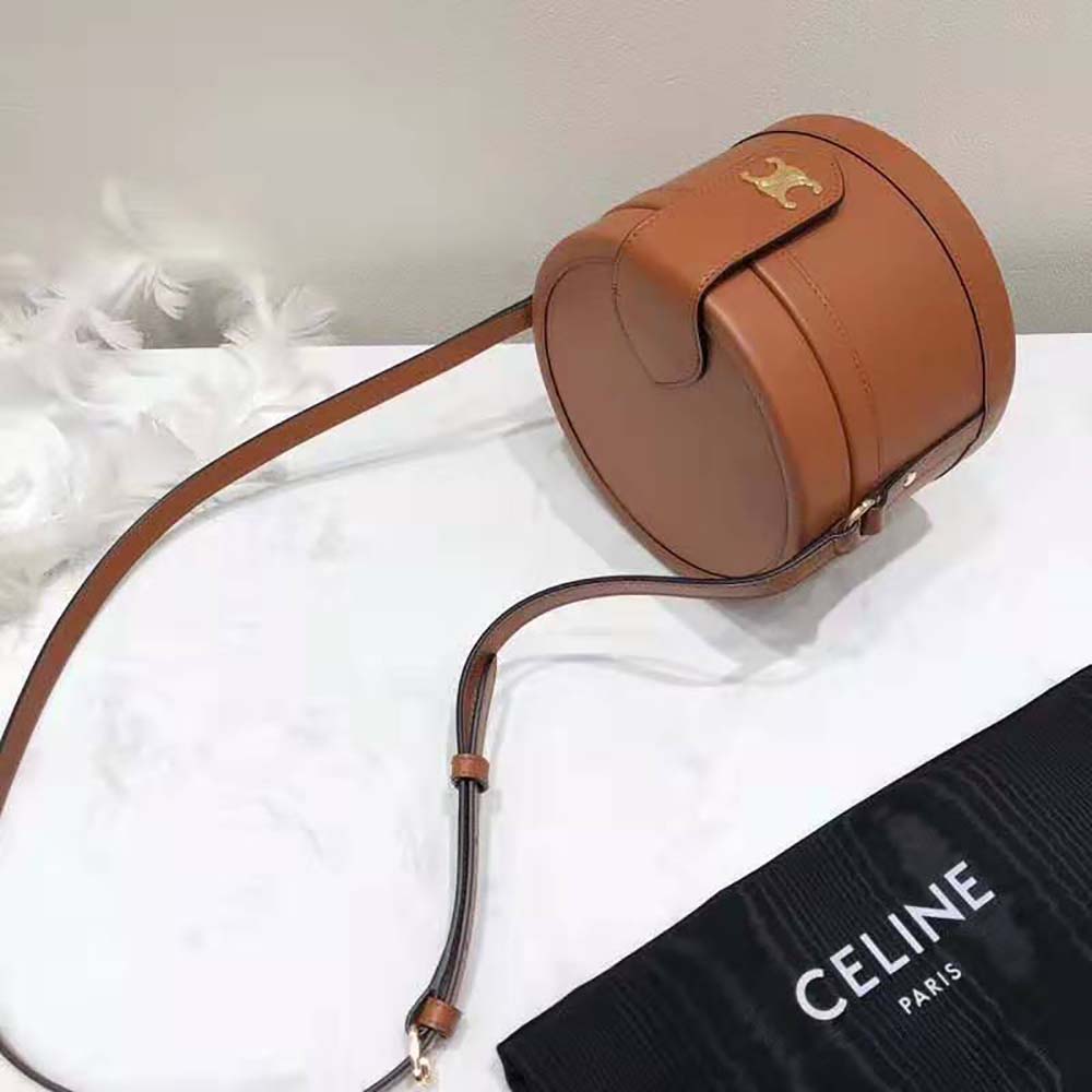 Celine Women Medium Tambour Bag in Smooth Calfskin-Brown - image 4