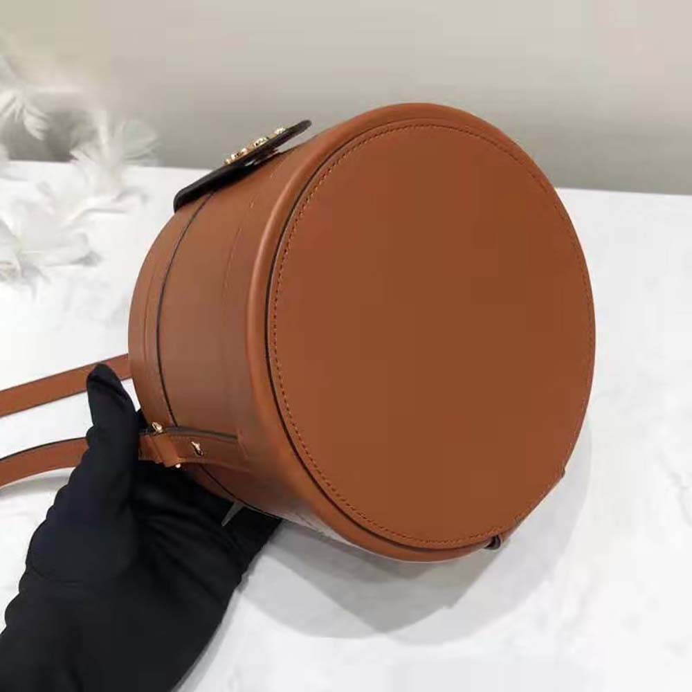 Celine Women Medium Tambour Bag in Smooth Calfskin-Brown - image 9