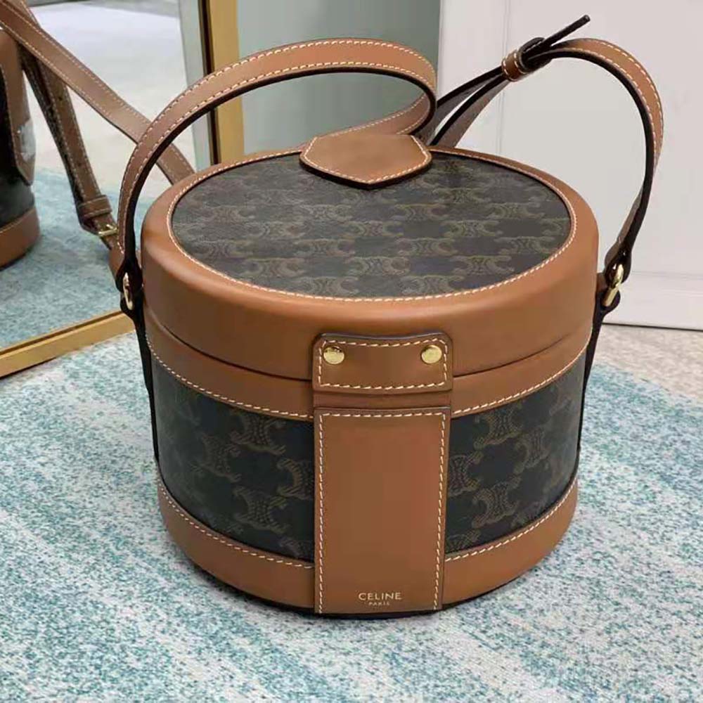 Side angle highlighting silhouette of Celine Women Medium Tambour Bag